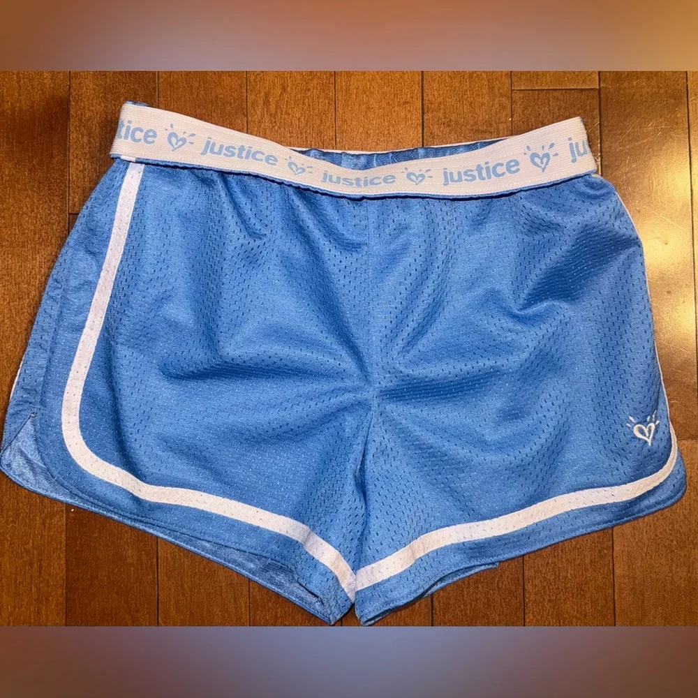 NWOT Justice Athletic Shorts Blue Size 12
